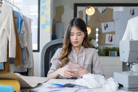 Female designer business owner, Tailoring business ownerの写真素材