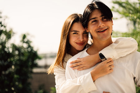 Couple of romantic young people at home, Vintage style photo