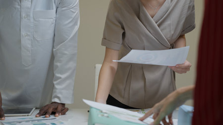 Business officer team consulting together with new projectの写真素材