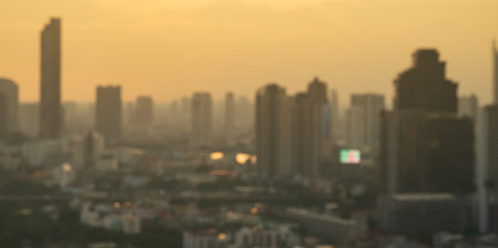 Blur of Thailand city view on high buildingの写真素材