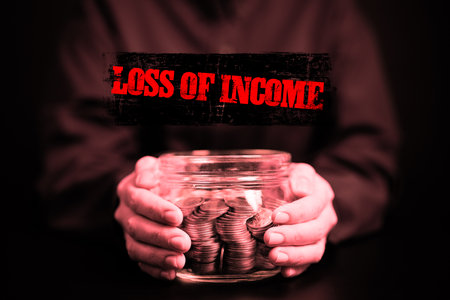Loss of income, Financial crisis, Depressed man lost his money