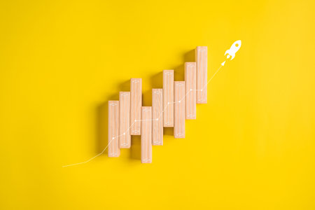 Investment text on blue background, Investment strategy and benefits