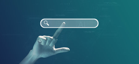 SEO Search engine optimization icon. Search bar