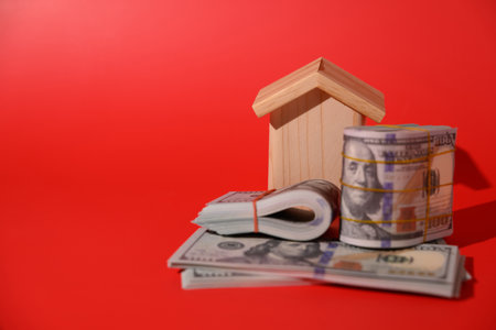 Banknotes money for money saving, American dollars, Cash money dollars, Business investment and income, Global financial crisis, People saving moneyの写真素材