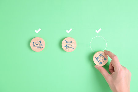 internet privacy icon background. Security icon protection and internet privacy. High quality photo.の写真素材