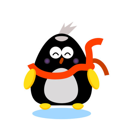 penguin cartoon character illustrator for designのイラスト素材