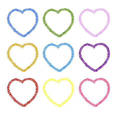 hand-drawn heart sketch design for valentineのイラスト素材