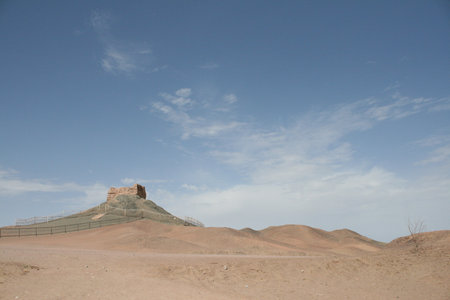 sun gate Yang Guan pass Dunhuang Gansu province China の写真素材