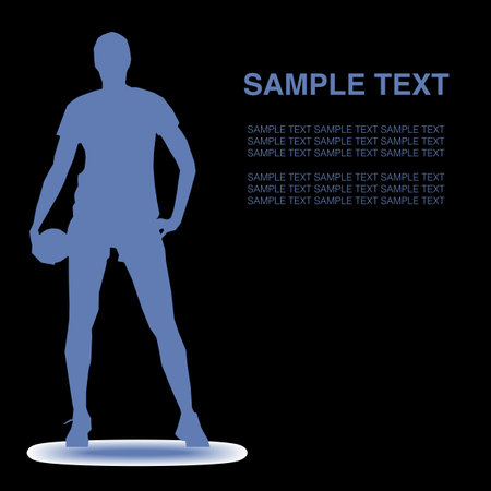 Isolated female handball playerのイラスト素材