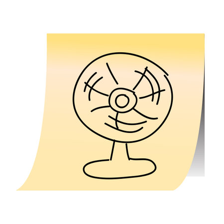 hand drawing cartoon on paper note stickers のイラスト素材