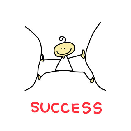 hand drawing cartoon characters creativity for presentationのイラスト素材