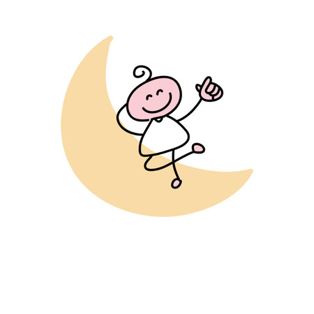 hand drawing cartoon characters creativity for presentationのイラスト素材