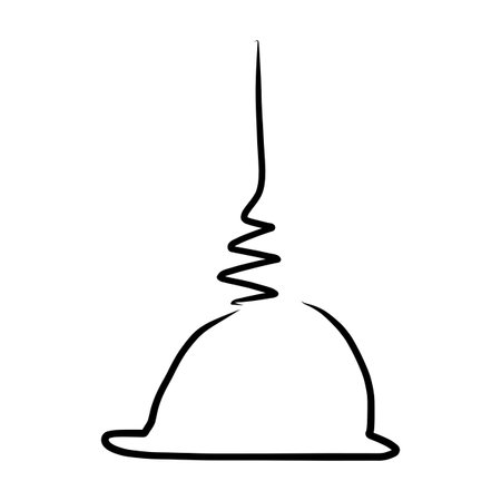 hand drawing design element buddha stupaのイラスト素材