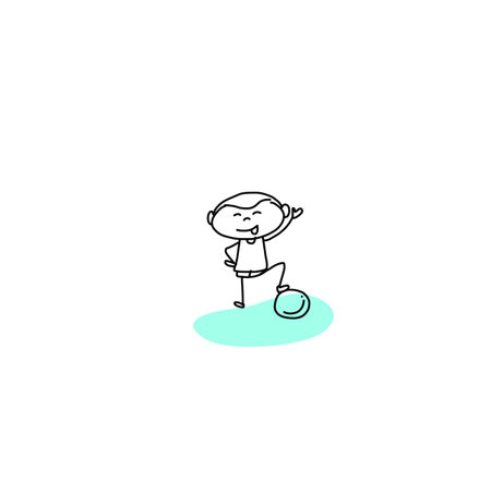 hand drawing cartoon happiness peopleのイラスト素材