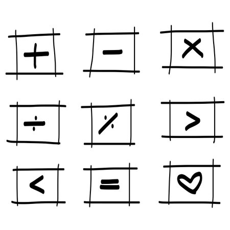 hand drawing doodle icon setsのイラスト素材