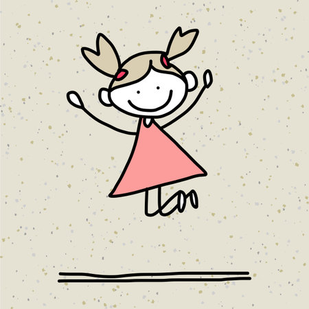 hand drawing cartoon happy kids playing
のイラスト素材