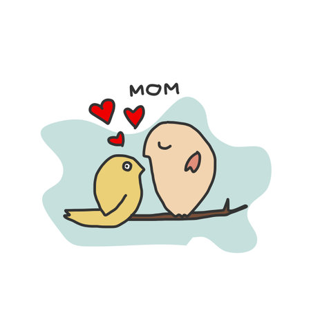 hand drawing cartoon character happy familyのイラスト素材