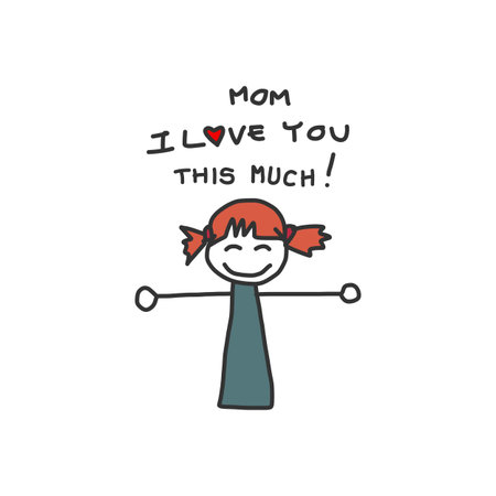 hand drawing cartoon character happy familyのイラスト素材