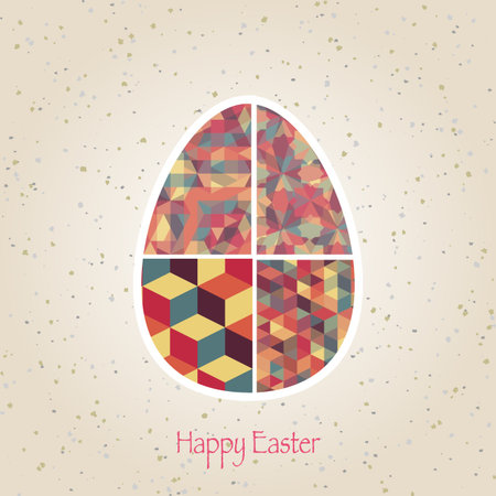 easter eggs retro pattern vectorのイラスト素材