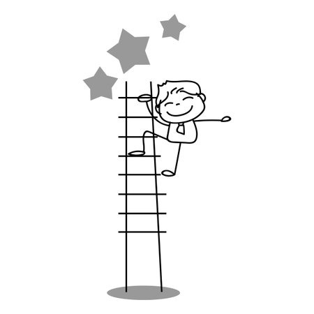 hand drawing cartoon business concept illustrationのイラスト素材