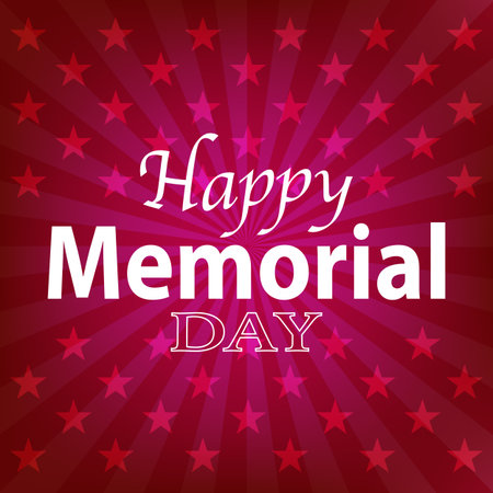 4th July Happy Memorial Day badges and labels vector のイラスト素材