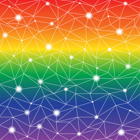 abstract low poly rainbow background vector のイラスト素材