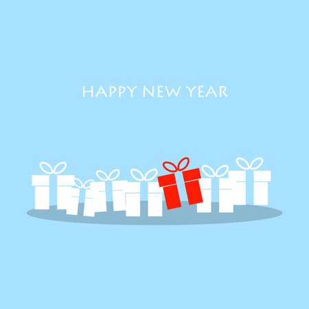 Happy New Year and Christmas greeting card vector eps 10のイラスト素材