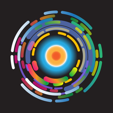 abstract color wheel background design vectorのイラスト素材