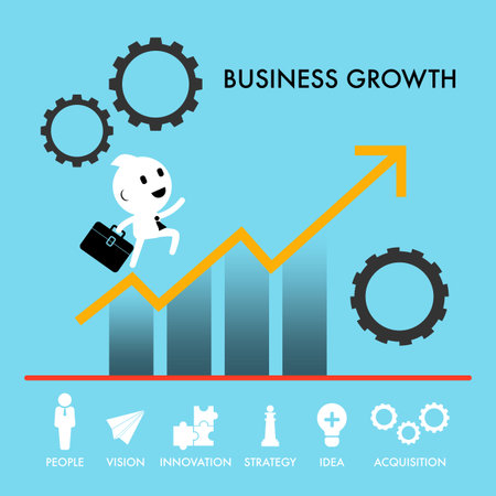 Business concept strategy character design illustrationのイラスト素材