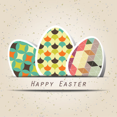 Easter background with easter eggs spring collection vector illustrationのイラスト素材
