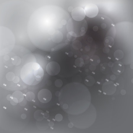 bokeh blur background. Abstract Vector defocused light illustration on black and white tone. EPS 10のイラスト素材