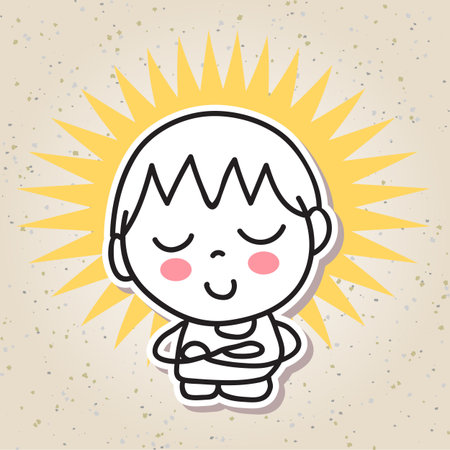 hand drawing abstract people happy kid happiness concept illustration vector eps10のイラスト素材