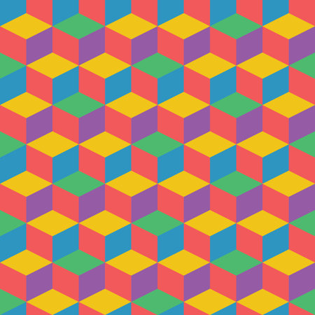 Abstract colorful geometric pattern retro and art deco style.のイラスト素材