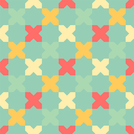 Abstract pastel color tone geometric patterns background graphic vector illustrationのイラスト素材