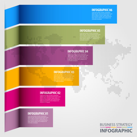 Business Infographics, strategy, timeline, design template illustrationのイラスト素材