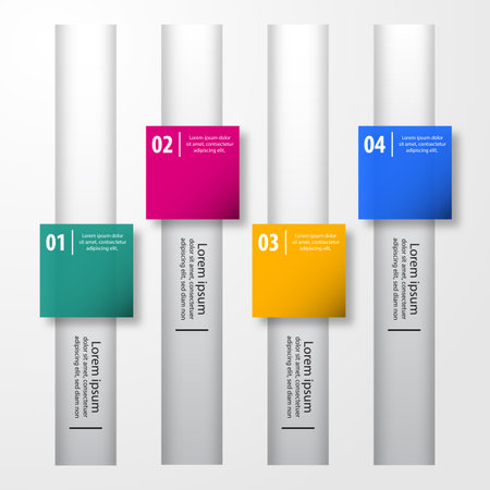 Business Infographics, strategy, timeline, design template illustration. Vector eps10.のイラスト素材