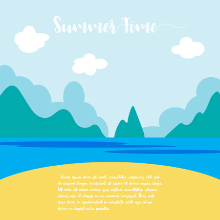 Summer vector illustration concept of happiness and holiday background. EPS 10のイラスト素材
