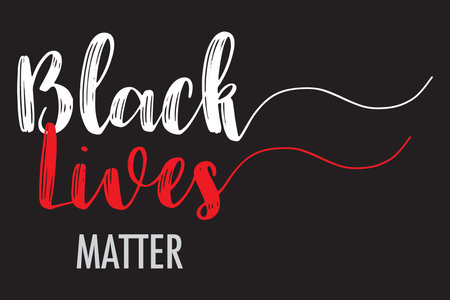 Black lives typography. Protest banner, poster about human right of black people in US. America. Vectorのイラスト素材