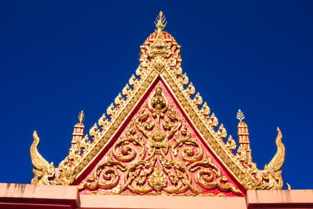 Roof temple in Thailand, with the psychological and socialの写真素材