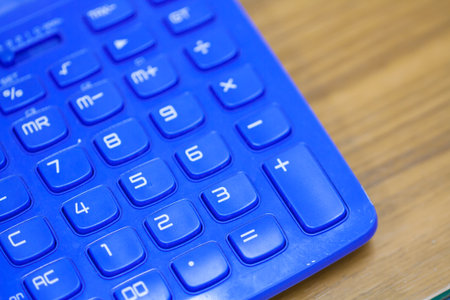 Calculator to calculate the numbersの写真素材