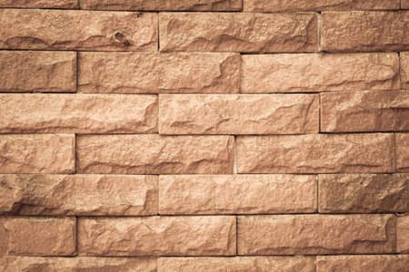 Old Brown Bricks Wall Patternの写真素材