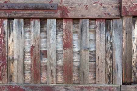 Detail of an old wooden door