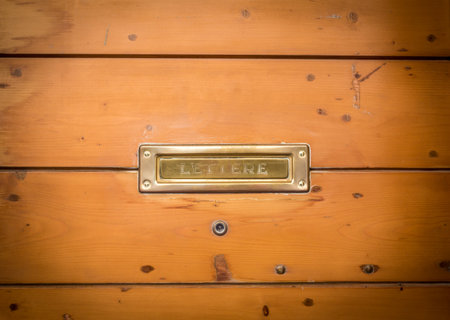 Slot for mail embedded in the door (mailbox)の写真素材