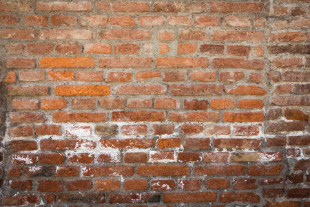 Background of red brick wall pattern texture