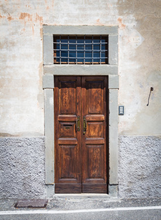Old door and windowの写真素材