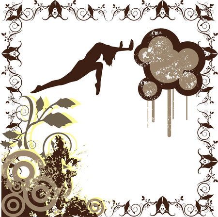 abstract composition of a fightのイラスト素材