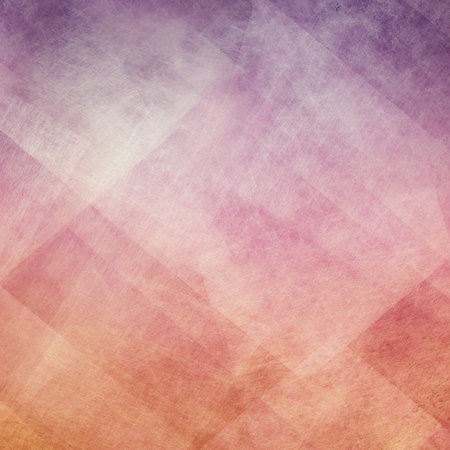 faded purple pink orange and cream background with abstract geometric patternの写真素材