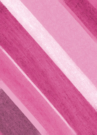 abstract pink and white striped background, large and small striped lines in diagonal slanted patternの写真素材