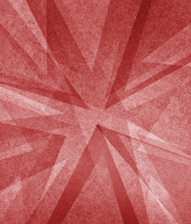 red and white abstract background with angled blocks, squares, diamonds, rectangle and triangle shapes layered in abstract modern art style background patter, textured backgroundの写真素材