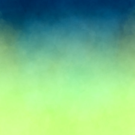 blue green background. Gradient painted dark blue border on colorful yellow green with soft old elegant texture.の写真素材